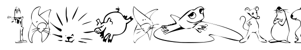 KR Scrappin Animals font preview